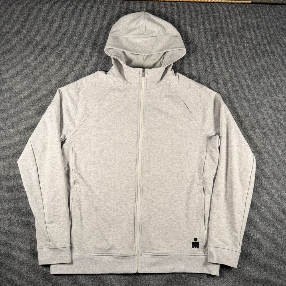 Lululemon Sweater Mens XL Gray Heather City Full Zip Hoodie Sweatshirt Ironman